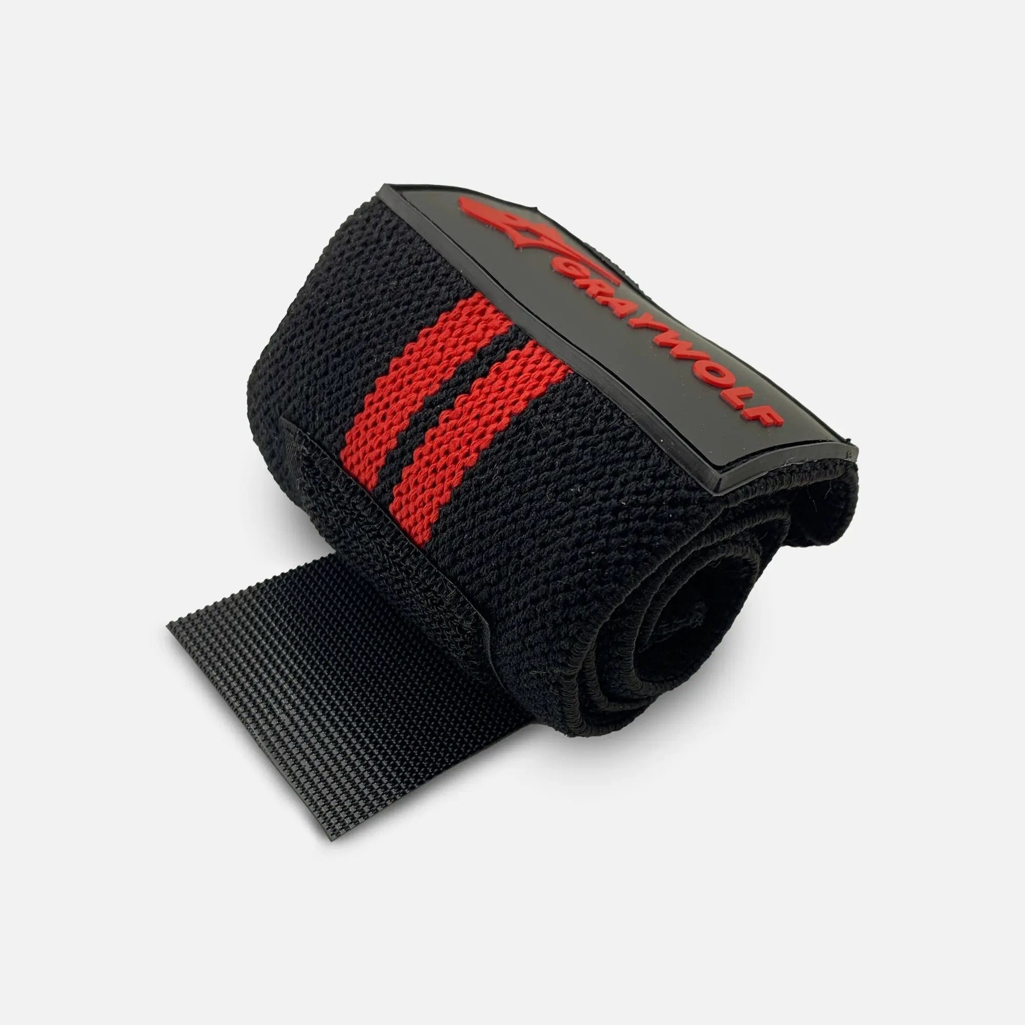 PowerLifting 24" Wrist Wraps-Black/Red Gray Wolf