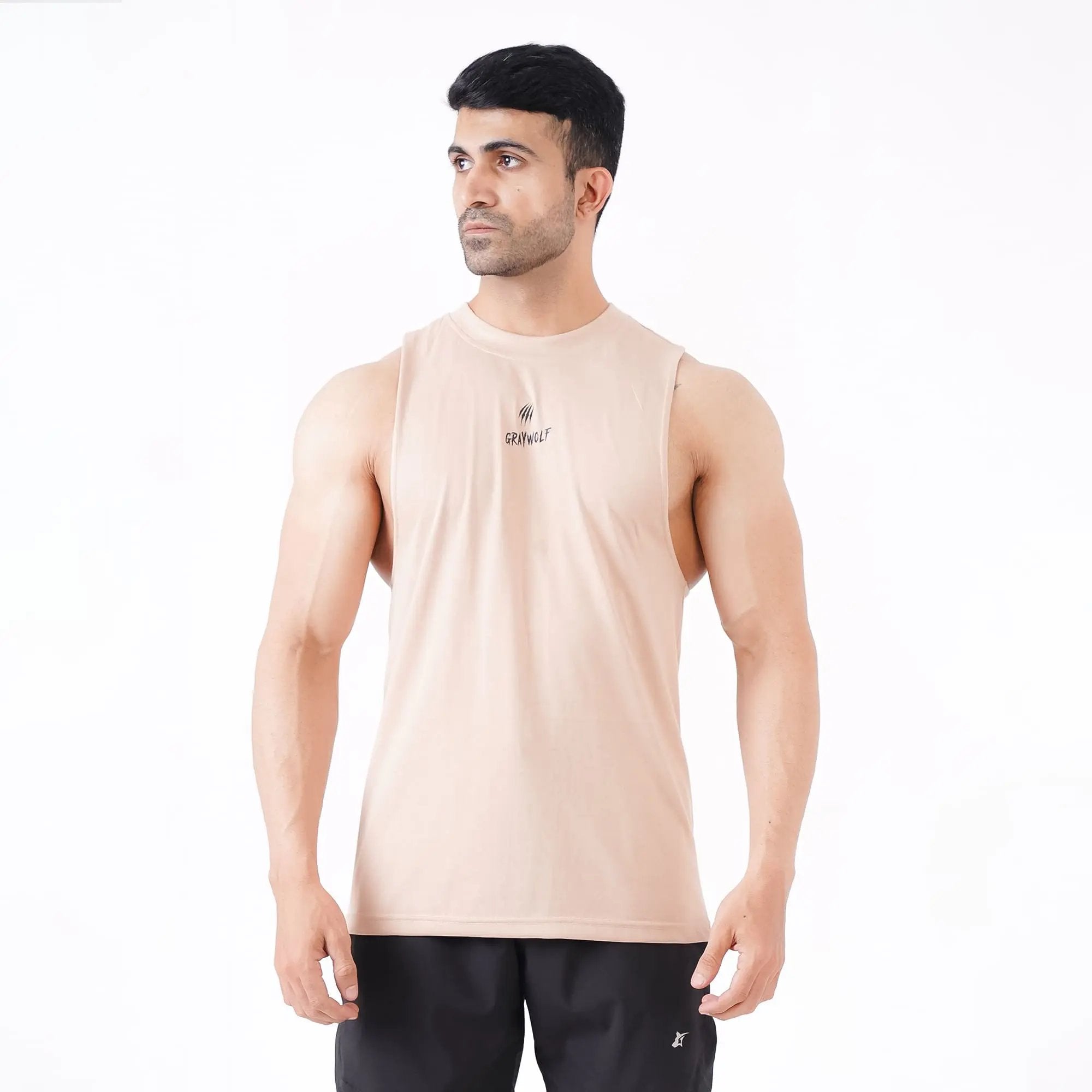 Iron Wolf Muscle Tank - Biege GrayWolf