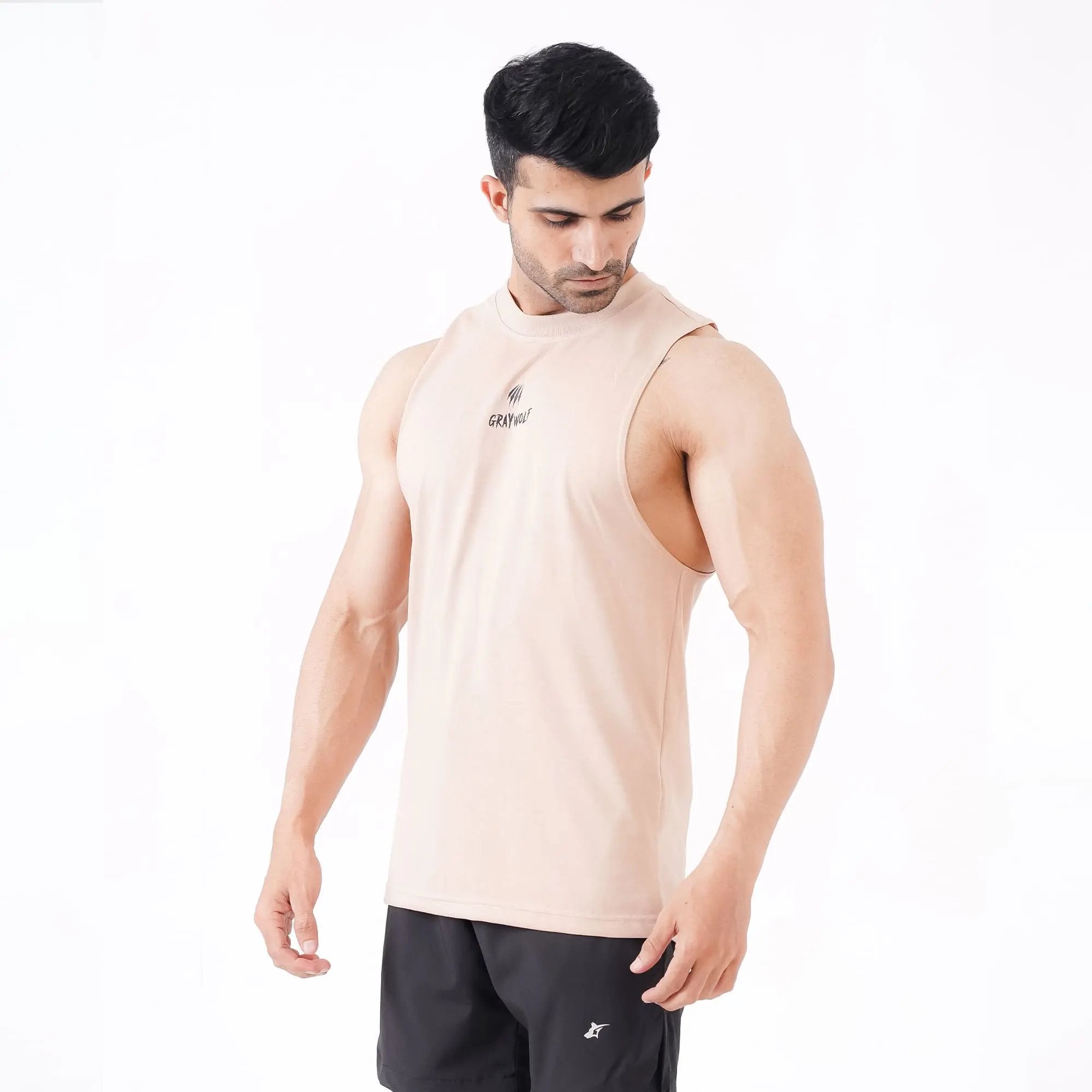 Iron Wolf Muscle Tank - Biege GrayWolf