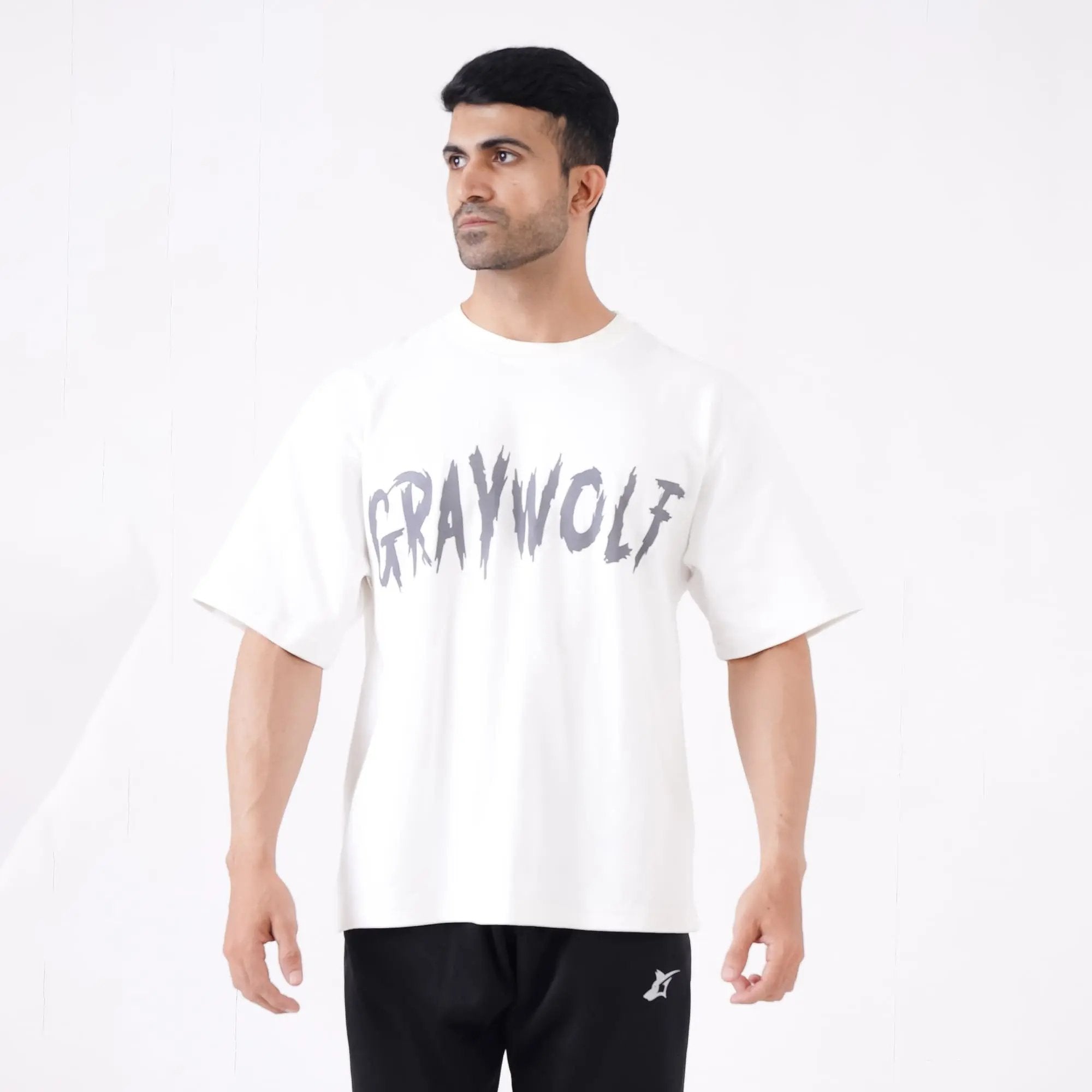 Wolf Mark Oversized T-Shirt GrayWolf