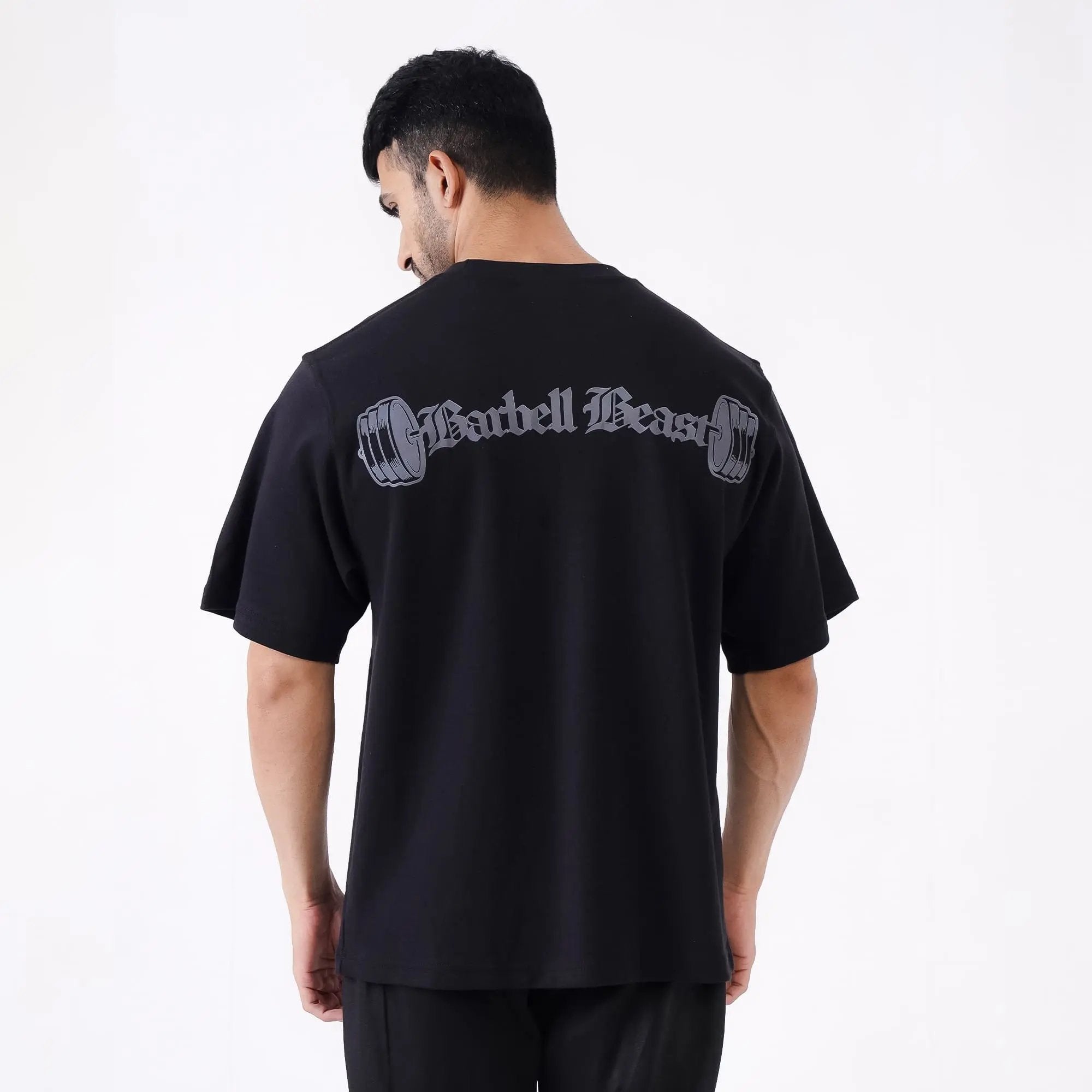 Barbell Beast Oversized T-Shirt GrayWolf