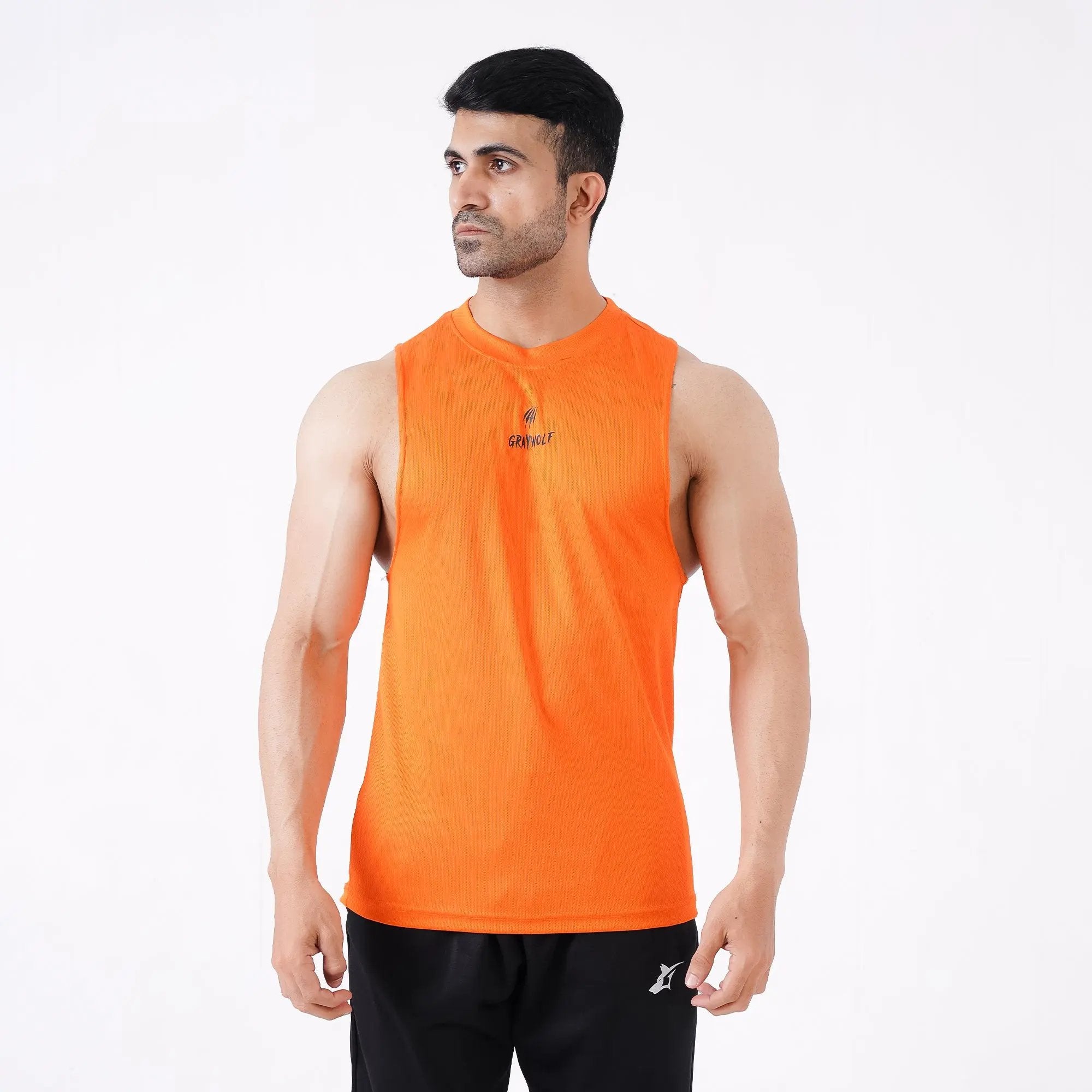 Iron Wolf Muscle Tank - Orange GrayWolf