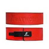 Crocodile Embos sed Lever Belt - 13MM red Over view