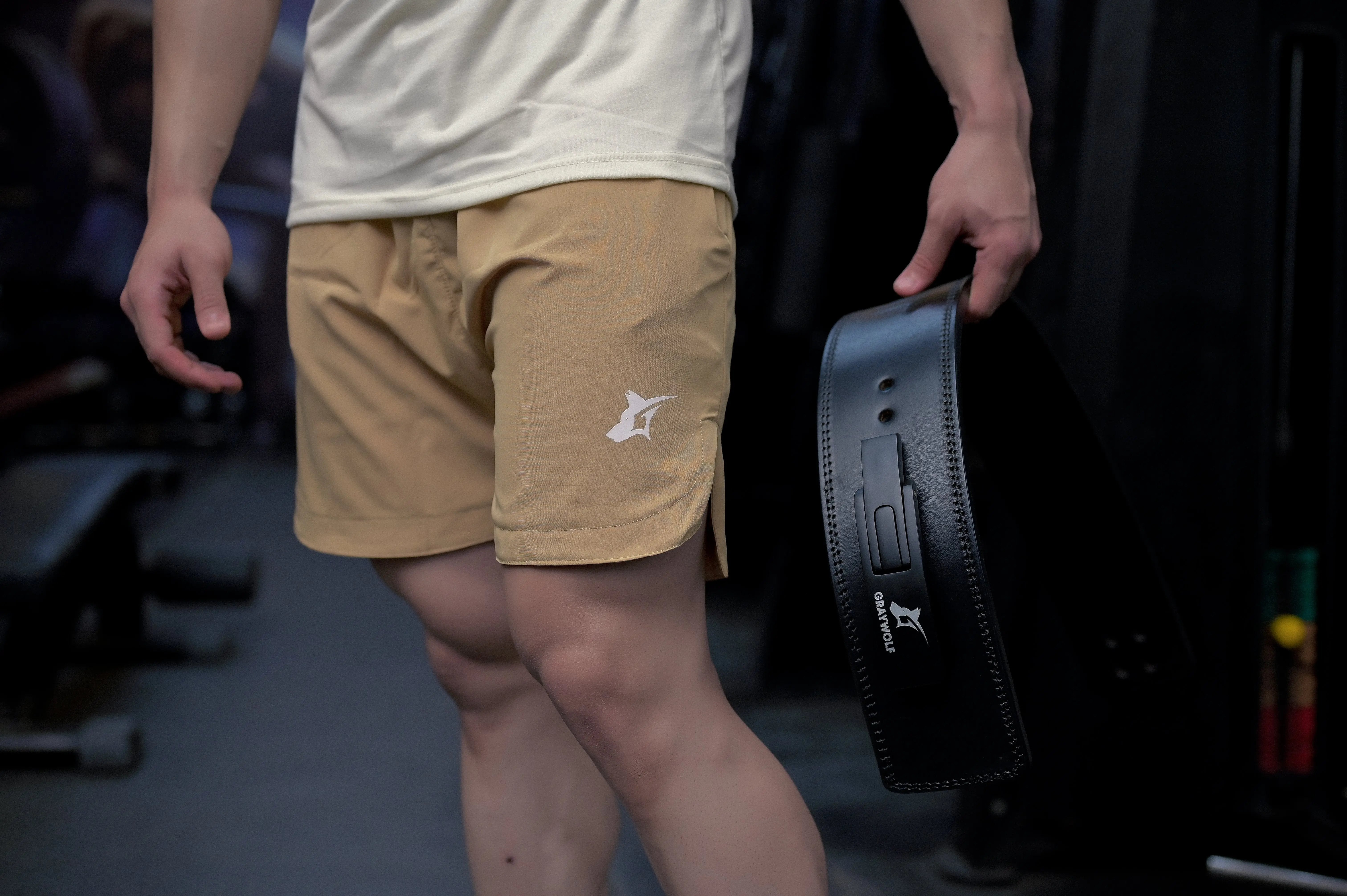 Savage Training Shorts - Beige Graywolf