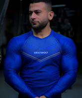 Superhero Compression Long Sleeves Tee - Blue