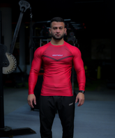Superhero Compression Long Sleeves Tee - Red