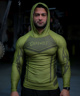 Warrior Comression Hoodie - Green