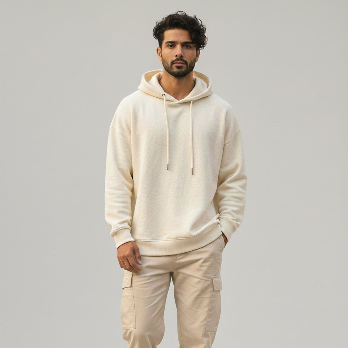 Qissa × Gray Wolf Alpha Heavyweight Hoodie - Biege