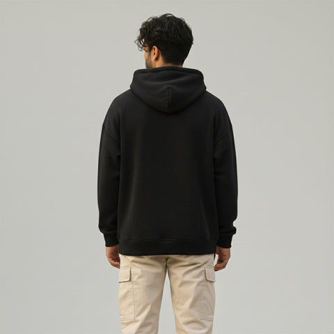 Qissa × Gray Wolf Alpha Heavyweight Hoodie - Black