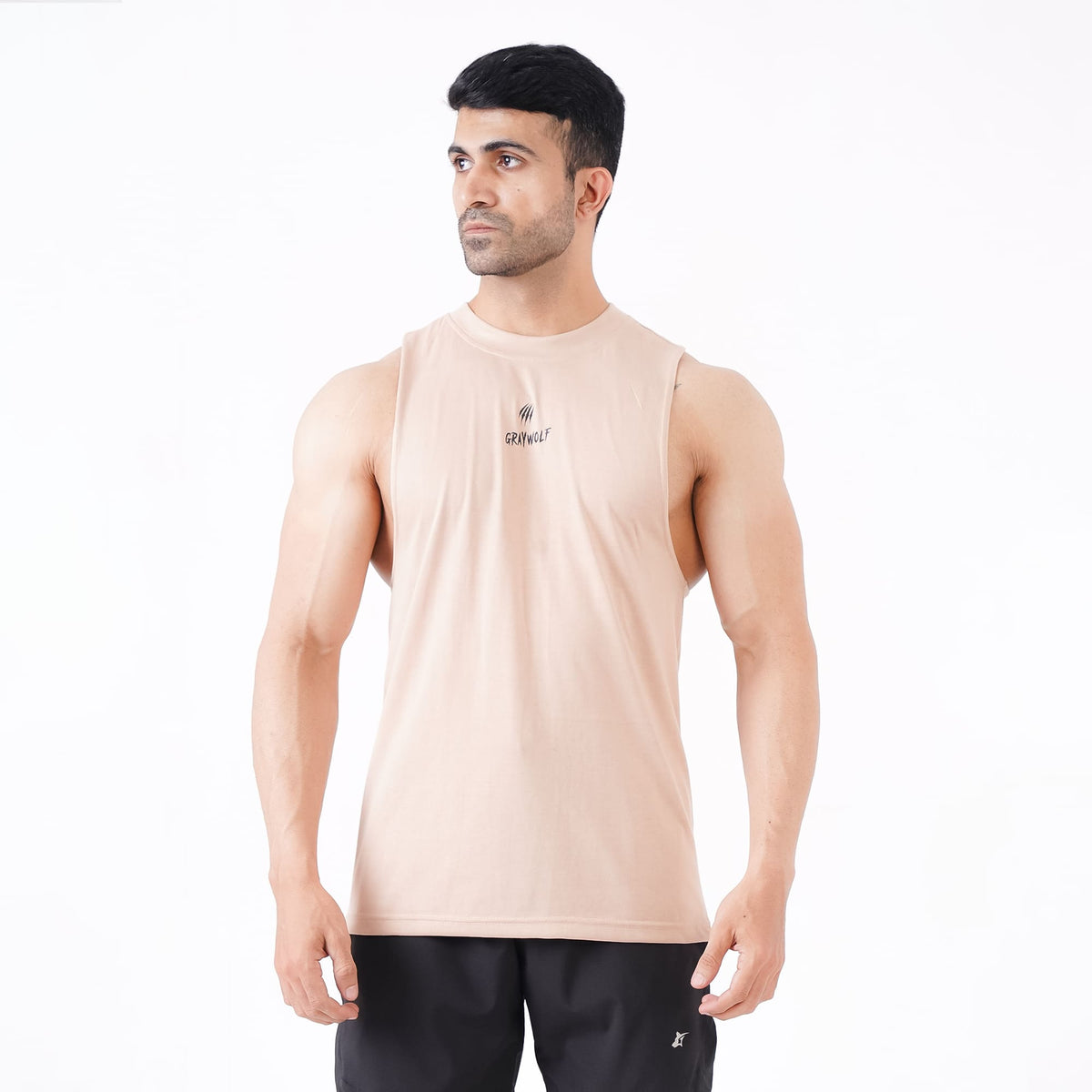 Iron Wolf Muscle Tank - Biege