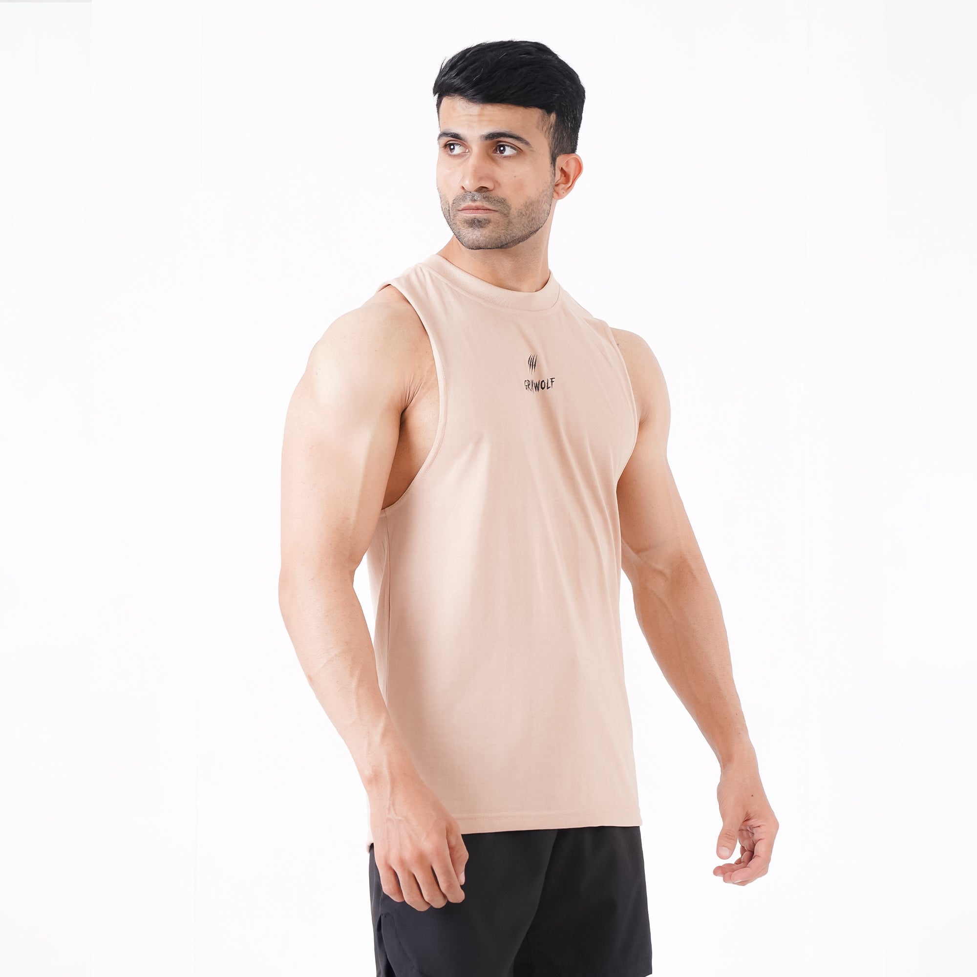Iron Wolf Muscle Tank - Biege