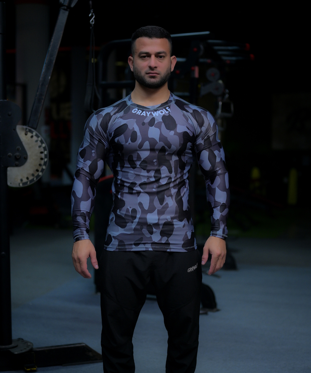 Alpha Camo Compression Long Sleeves Tee