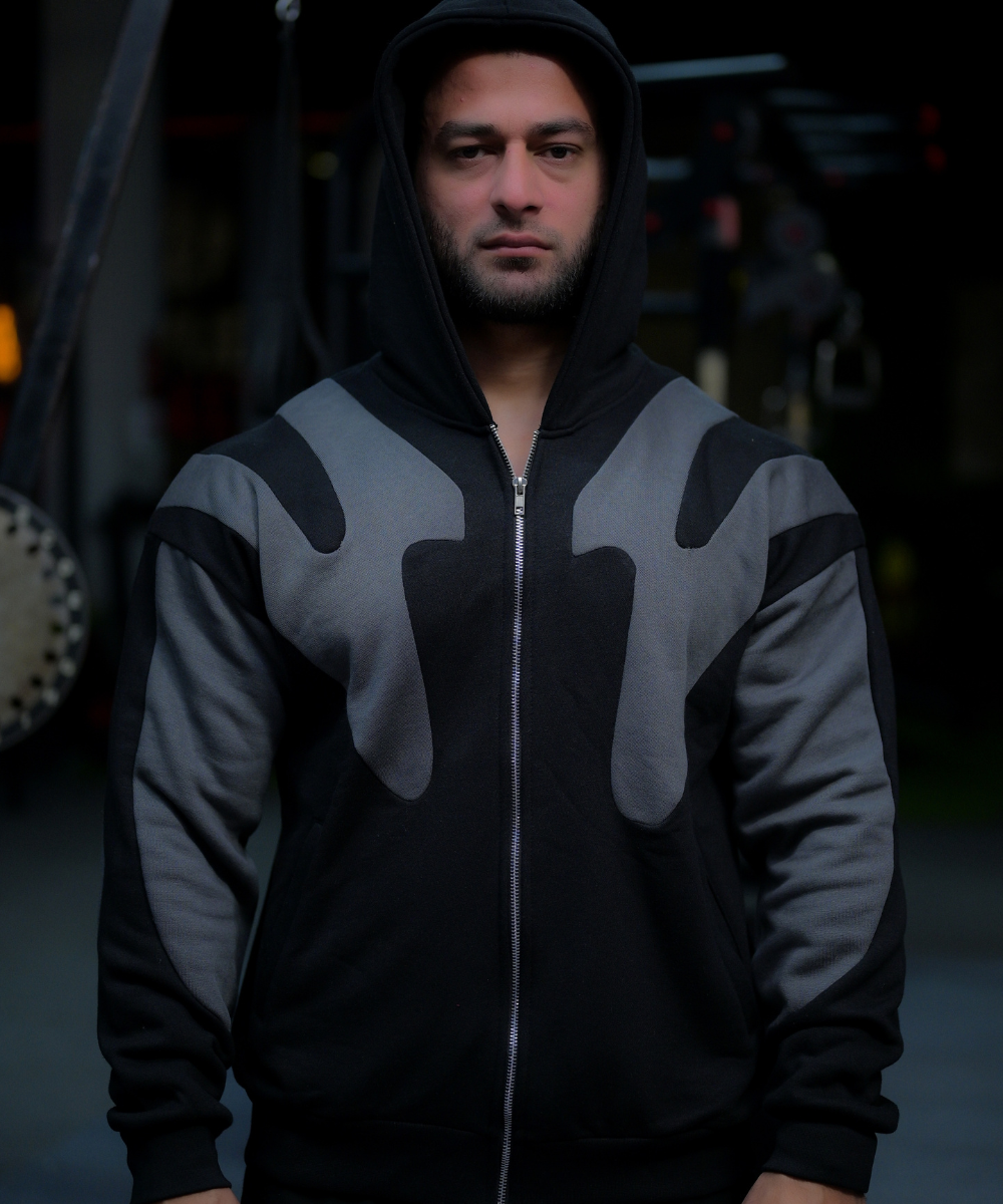 ExoCore Oversized Hoodie - Black / Grey – Gray Wolf ExoCore Oversized Hoodie - Black / Grey – Gray Wolf